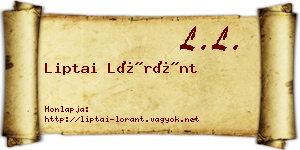 Liptai Lóránt névjegykártya