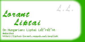 lorant liptai business card